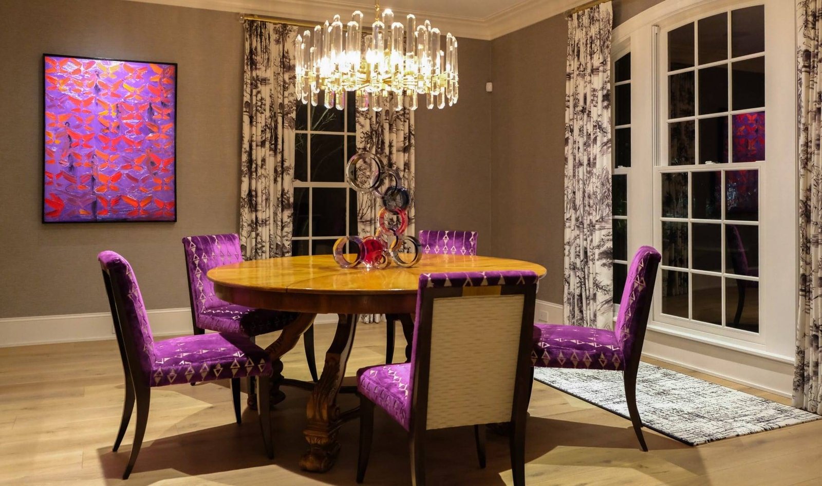 Dining room chandelier lighting by Electrical Works of Houston