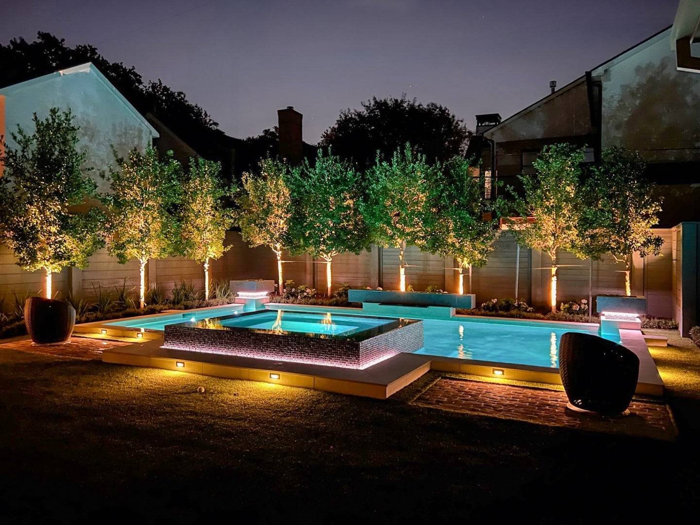 Living room lighting installation by Electrical Works of Houston